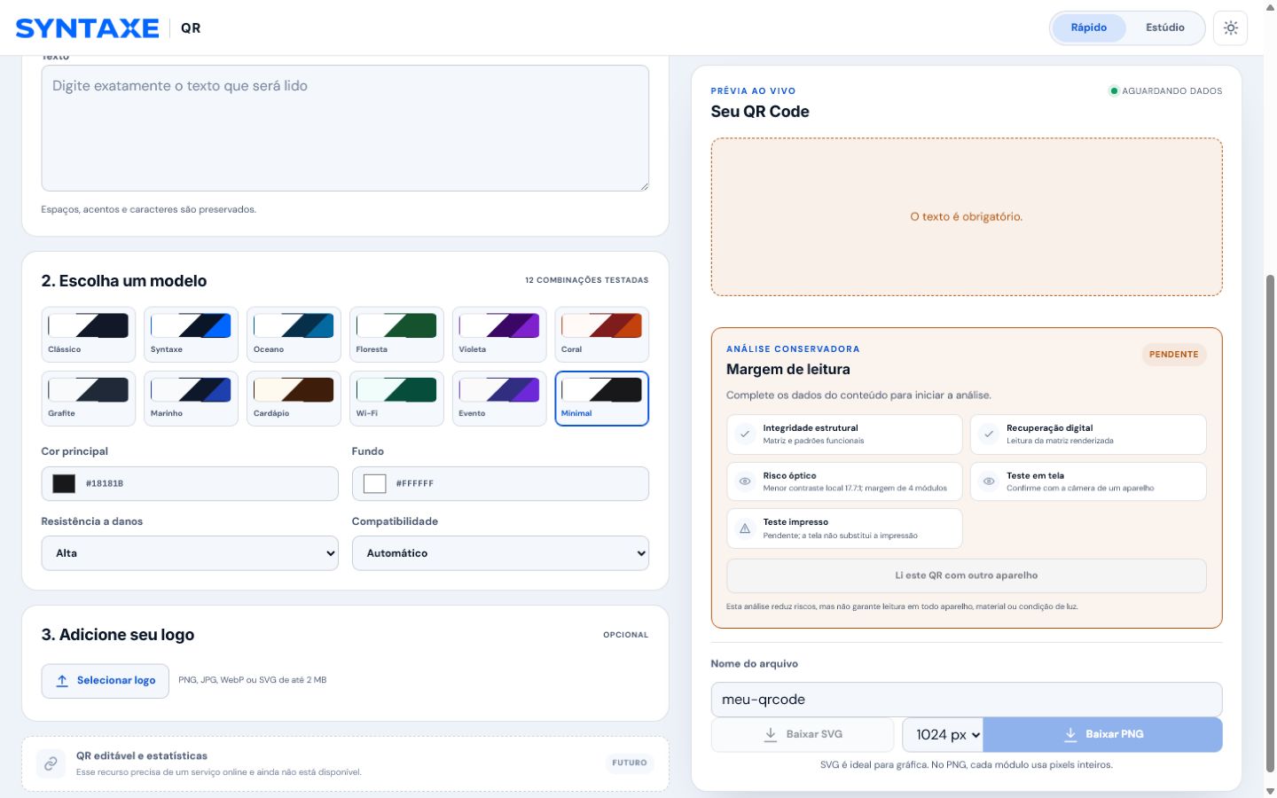 Baixe o formato certo para digital ou gráfica