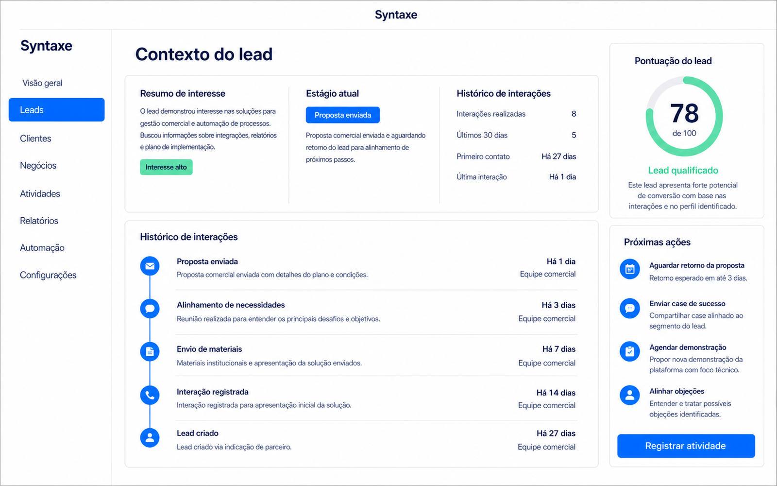 O cliente inteiro ao lado da conversa