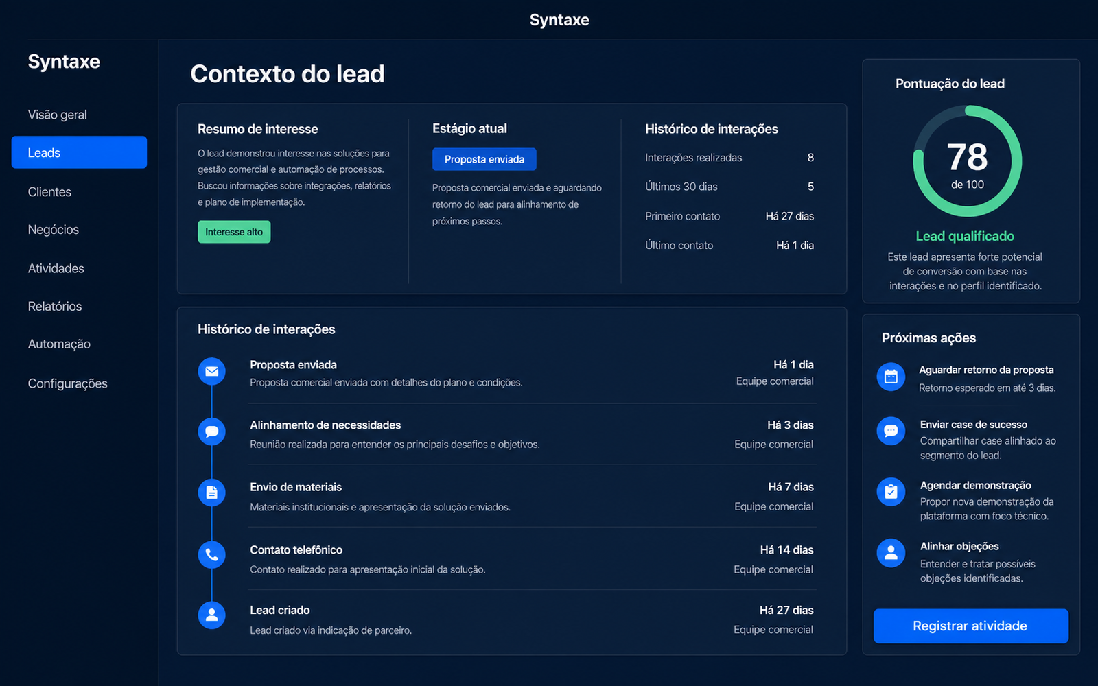 O cliente inteiro ao lado da conversa