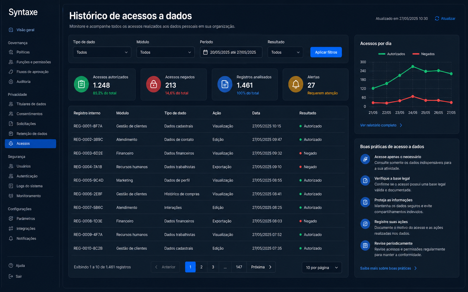 Quem mexeu na base fica registrado