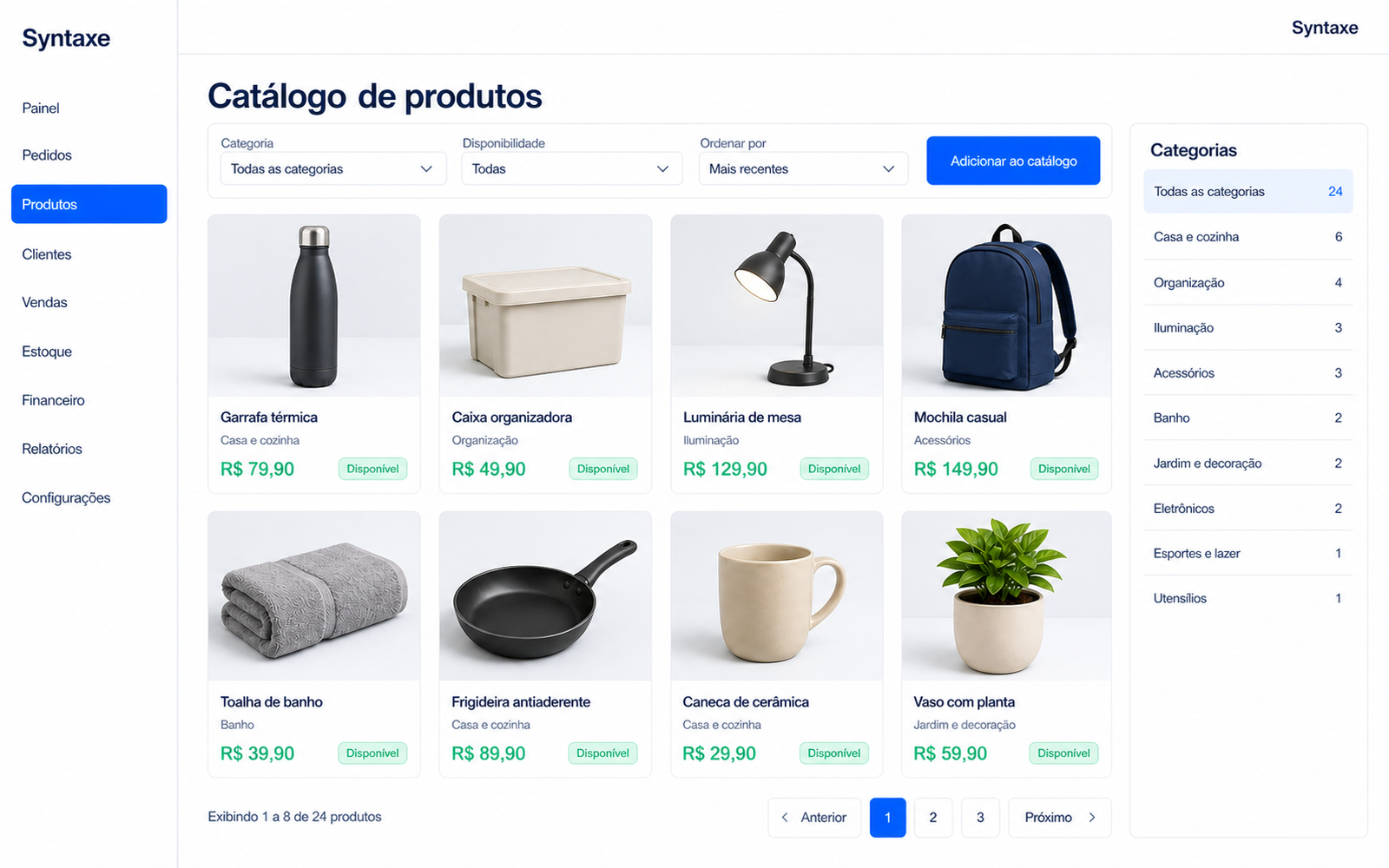 Tudo que você vende numa grade só