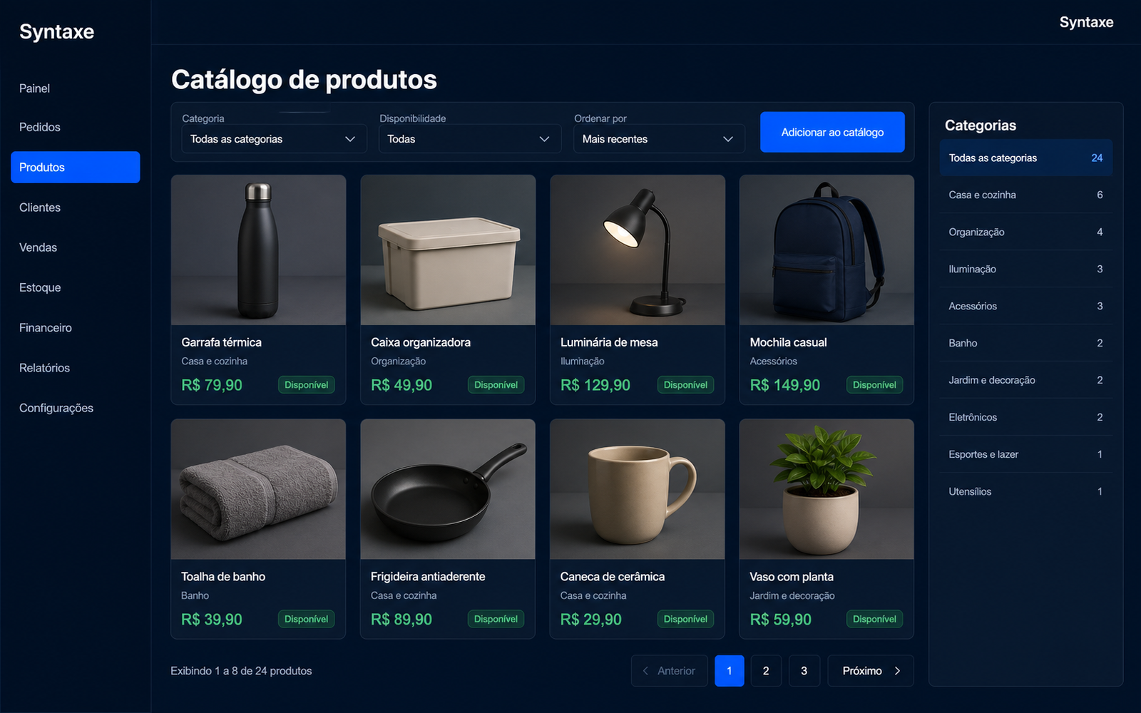 Tudo que você vende numa grade só