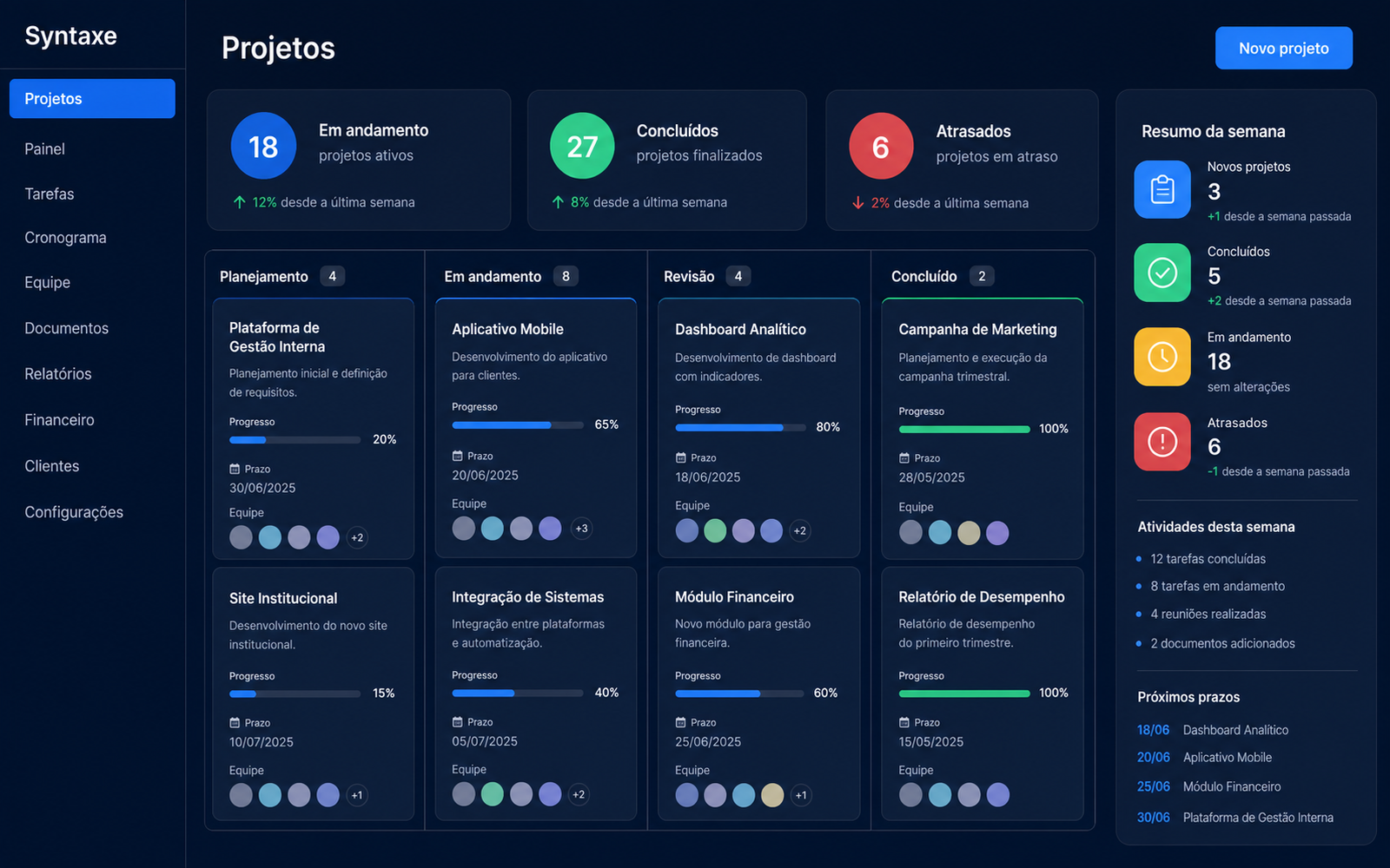 Arrasta o card e a etapa anda